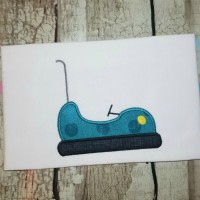 Bumper Car Machine Applique Design